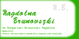 magdolna brunovszki business card